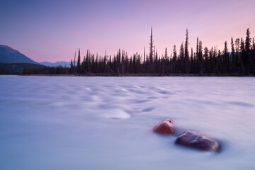 Athabasca River at Sunrise, Jasper National Park, Canada