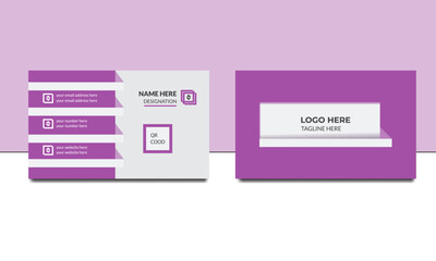Professional modern creative business card design for personal or company. Vector illustration. Stationery design.