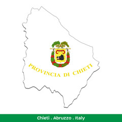 Chieti Flag - Abruzzo, Italy (EPS)