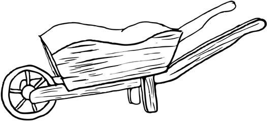 Wagon wooden vector illustration 