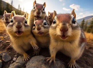 A group of chipmunks