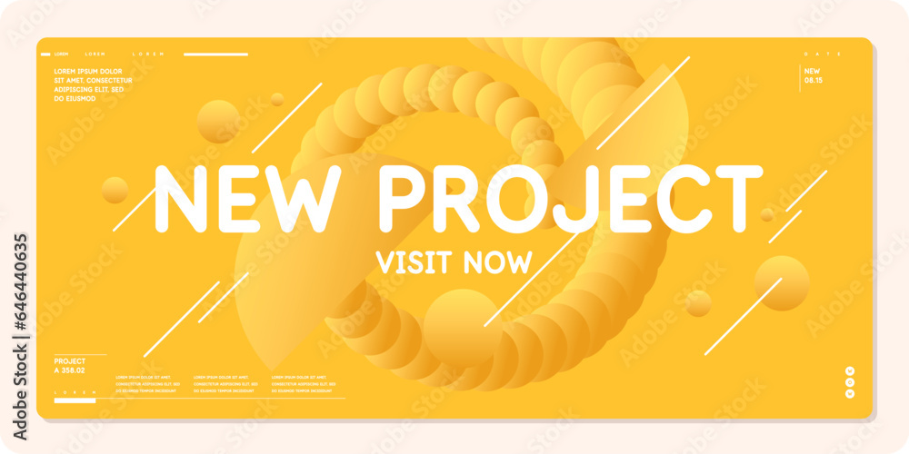 Poster a modern poster in a fashionable geometric style. abstract background with various elements. vector 