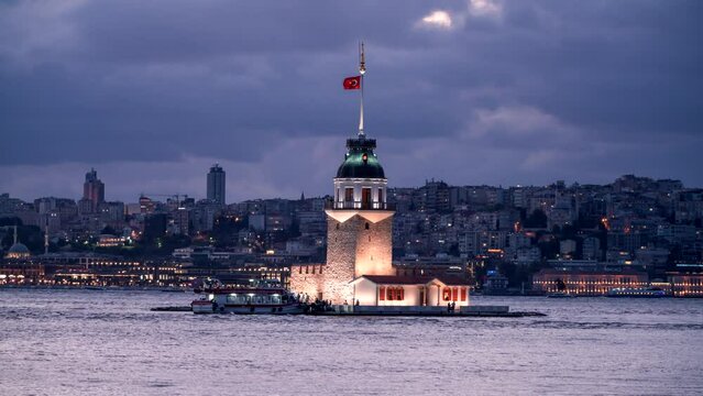maiden tower cloudy weather day