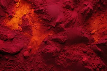 macro shot of a single dye powder grain in intense color