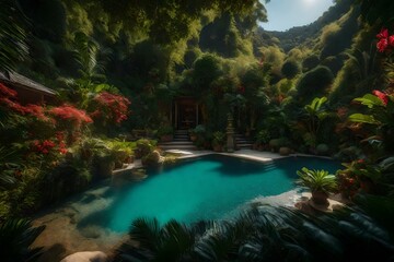 Living in paradise and garden of Eden - AI Generative