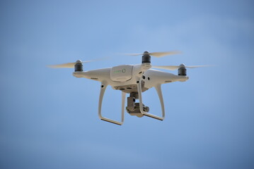 Drone flying in the air