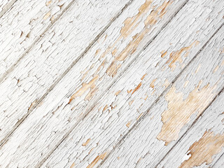 White wood diagonal planks texture boards background.