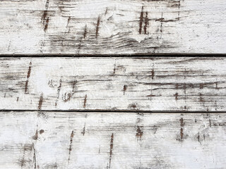 White vintage rustic wood horizontal planks texture boards background