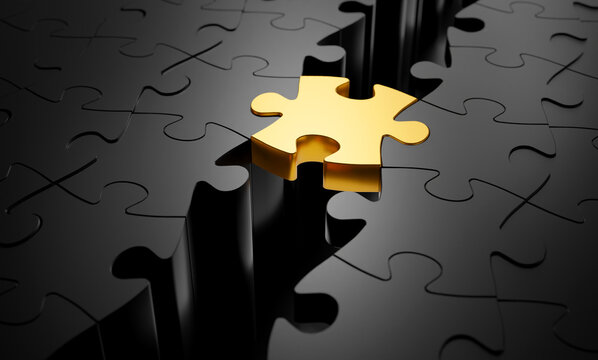 Team building connect jigsaw puzzle bridge, Business concept