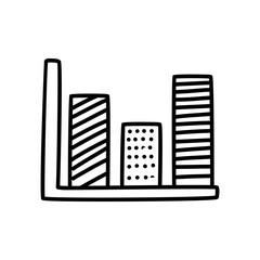 Hand Drawn business chart. Doodle Vector Sketch Illustration