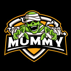 Mummy Mascot esport gaming logo design