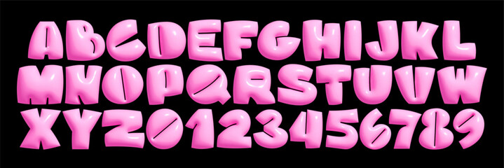 Vibrant 3D Latin alphabet letter resembling a playful balloon.Perfect for adding a touch of childlike wonder to school projects, children's books, birthday party invitations, cartoon-themed designs.