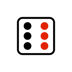 domino logo icon design vector