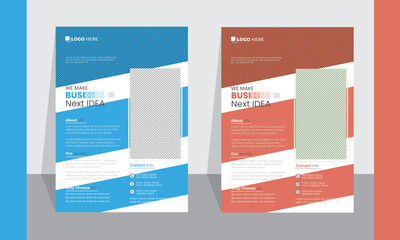 Modern exclusive corporate  flyer design Template in different color.