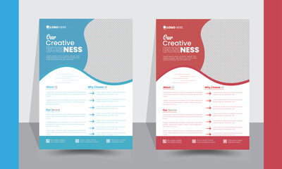 Modern exclusive corporate  flyer design Template in different color.