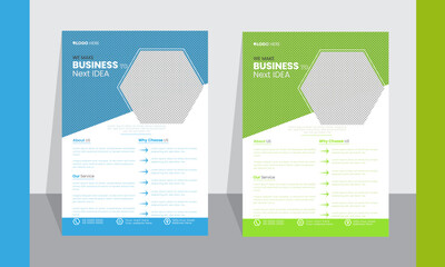 Modern exclusive corporate  flyer design Template in different color.
