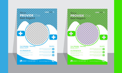 Modern exclusive corporate  flyer design Template in different color.