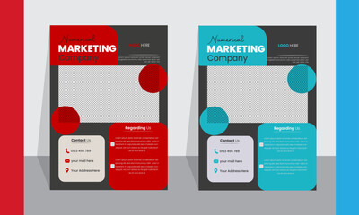 Modern exclusive corporate  flyer design Template in different color.