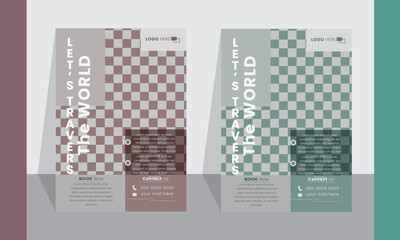 Modern exclusive corporate  flyer design Template in different color.