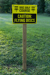 frisbee gold recreational sign