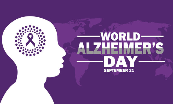 Vector illustration of a background for World Alzheimer's Day. September 21. Suitable for greeting card, poster and banner