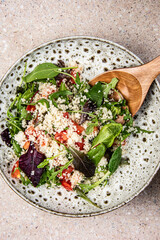 couscous salad with different salad leaf - 646464222