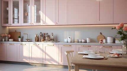 Luxurious and simple kitchen design, generated by AI