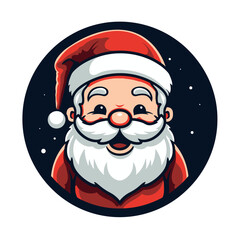 Cartoon Vector cute Santa Claus Christmas Illustration
