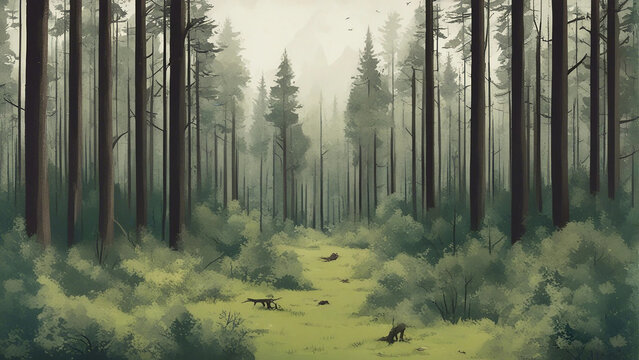 digital image of forest