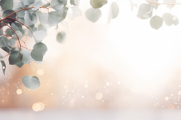 background with leaves of eucalyptus 