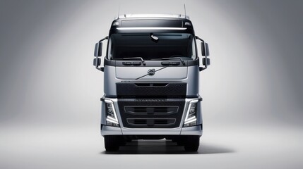 white semi truck isolated on white backgroun