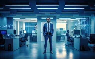 Fototapeta premium Old professional businessman in office background