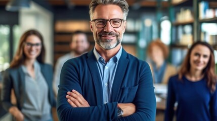 Fototapeta premium Professional Businessman in Linked in profile concept