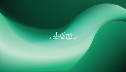 Green Dark aesthetic gradient abstract background
