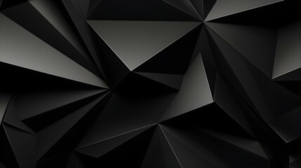 Abstract 3D Background of triangular Shapes in black Colors. Modern Wallpaper of geometric Patterns

