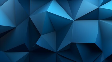 Obraz premium Abstract 3D Background of triangular Shapes in blue Colors. Modern Wallpaper of geometric Patterns 