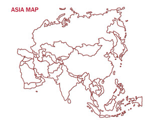 blank map of Asia printable outline map of asia © Ade
