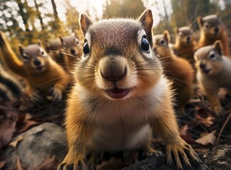 A group of chipmunks