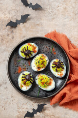 Deviled eggs with avocado