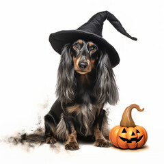 black and gray halloween dachshund