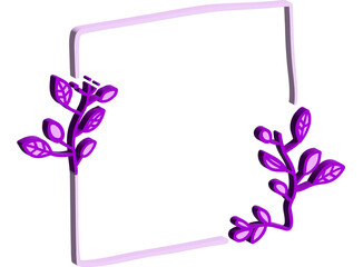 3D purple frame