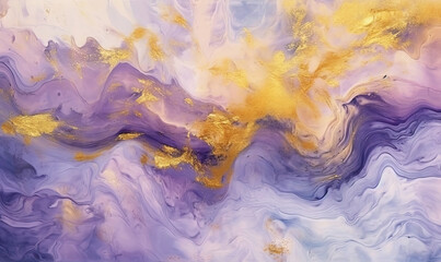 Texture of flow purple liquid paints.