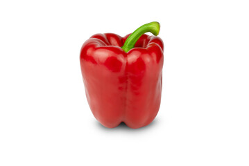 Red sweet pepper isolated on white background. Close-up.