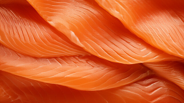 Closeup Slices Of Smoked Salmon