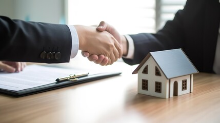 Handshake agreement join the property business.Generative AI