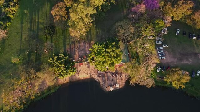 Camping, green, sunset, Waveboard training