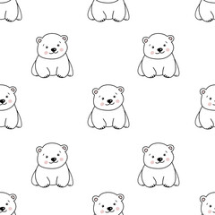 seamless pattern with polar bears 