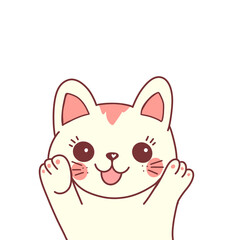Cute cat, illustration 