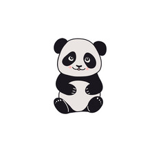 Cute panda, illustration 