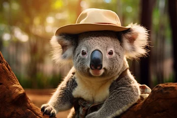 Poster Im Rahmen a cute koala wearing a hat © Salawati
